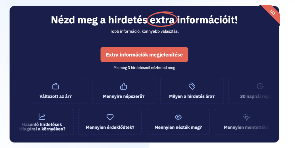 Kereső Pro (Béta) extra információk doboz