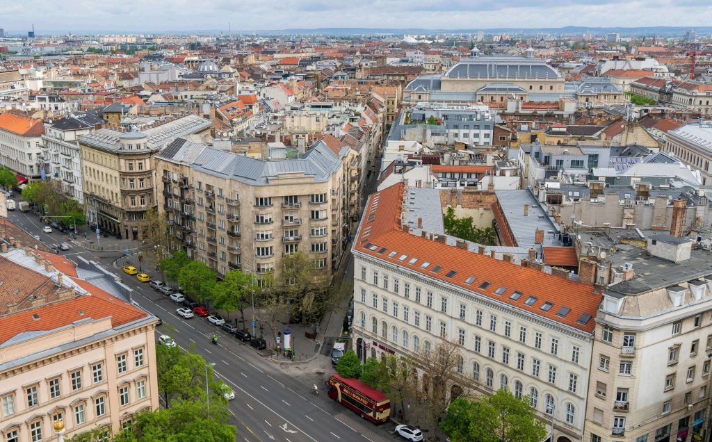A képen Budapest belvárosa látható